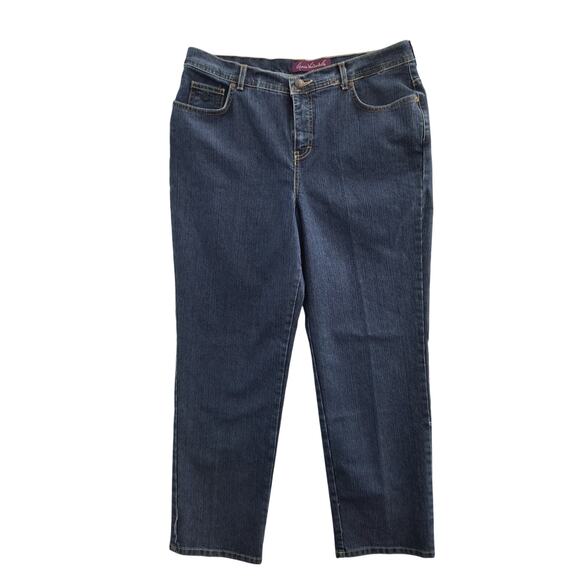 Gloria Vanderbilt Amanda Jeans Women's Sz 14 Stretch Denim Classic Fit Straight - Picture 1 of 11
